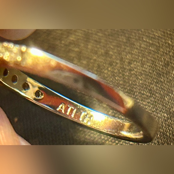 Silver Engagement Ring Large Round Cut Stone Set in 4 Prong Pave Setting Size 7 - Picture 14 of 16